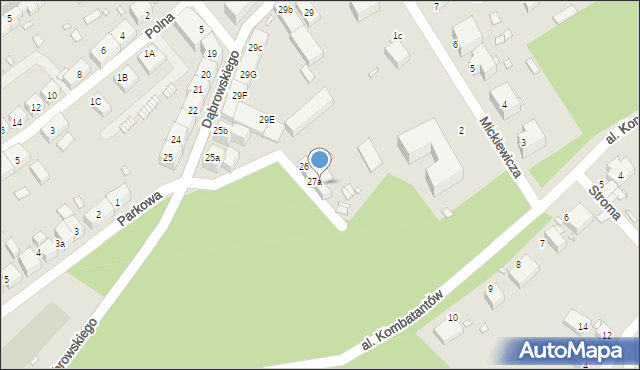 Lubań, Dąbrowskiego Jarosława, gen., 28, mapa Lubań