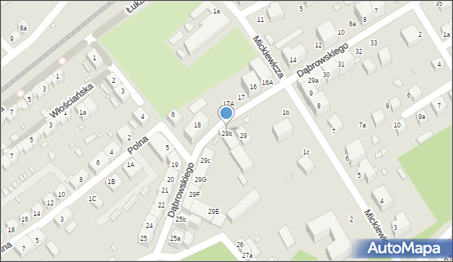 Lubań, Dąbrowskiego Jarosława, gen., 29b, mapa Lubań