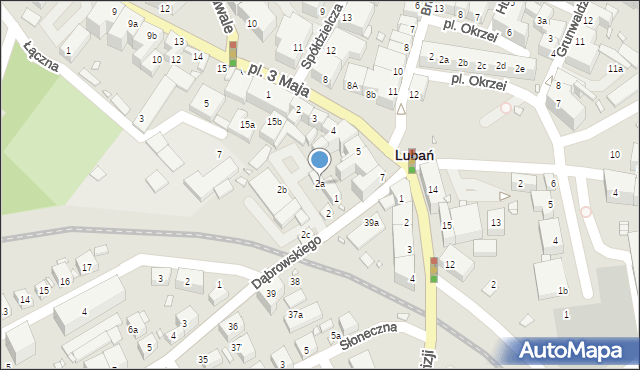 Lubań, Dąbrowskiego Jarosława, gen., 2a, mapa Lubań