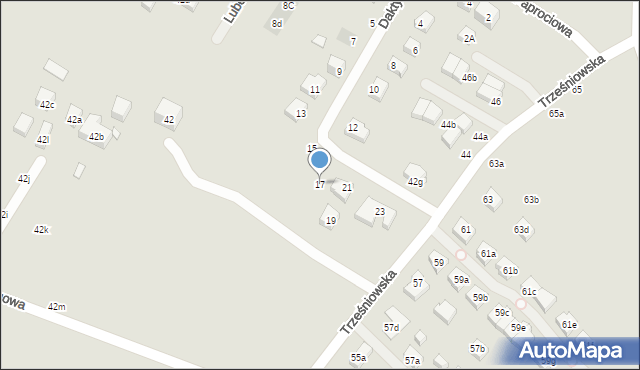 Lublin, Daktylowa, 17, mapa Lublina