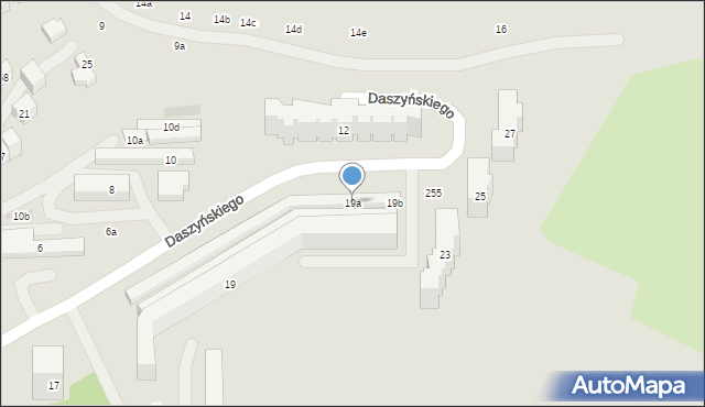 Lublin, Daszyńskiego Ignacego, 19a, mapa Lublina