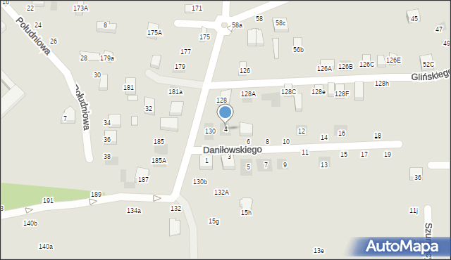 Lublin, Daniłowskiego Gustawa, 4, mapa Lublina