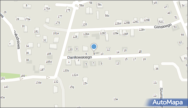 Lublin, Daniłowskiego Gustawa, 8, mapa Lublina