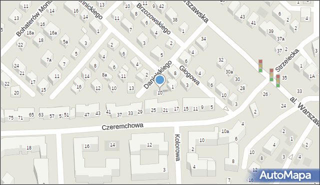 Lublin, Danielskiego Wojciecha, ks., 10, mapa Lublina