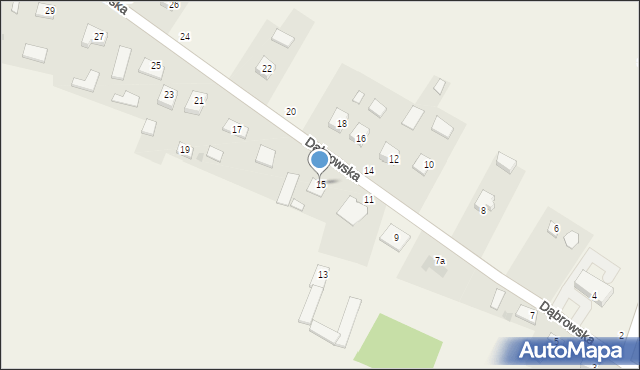 Luszowice, Dąbrowska, 15, mapa Luszowice