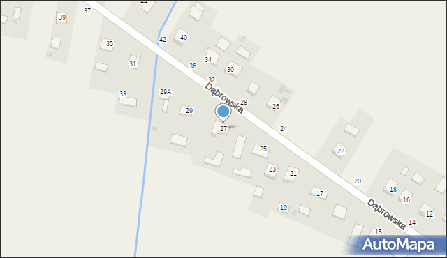 Luszowice, Dąbrowska, 27, mapa Luszowice