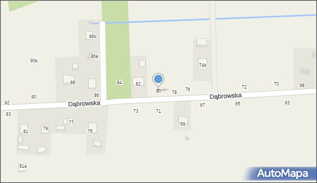 Luszowice, Dąbrowska, 80, mapa Luszowice