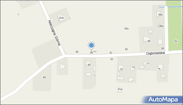 Luszowice, Dąbrowska, 94, mapa Luszowice