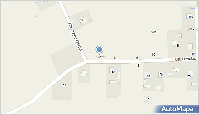 Luszowice, Dąbrowska, 96, mapa Luszowice