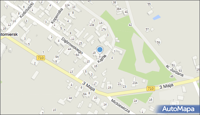 Lutomiersk, Dąbrowskiego, 21, mapa Lutomiersk