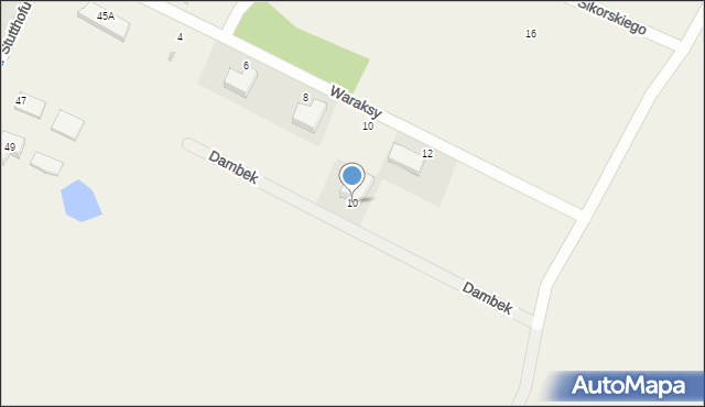 Luzino, Dambek Józefa, kpt., 10, mapa Luzino
