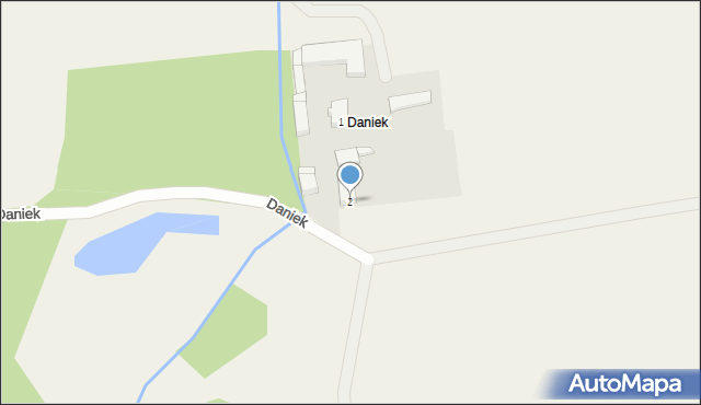 Łyszkowice, Daniek, 2, mapa Łyszkowice