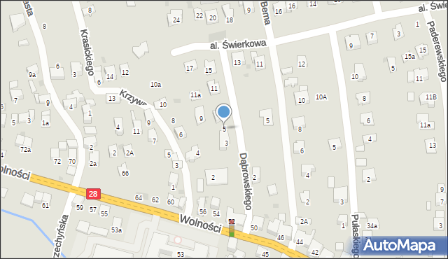 Maków Podhalański, Dąbrowskiego, gen., 5, mapa Maków Podhalański