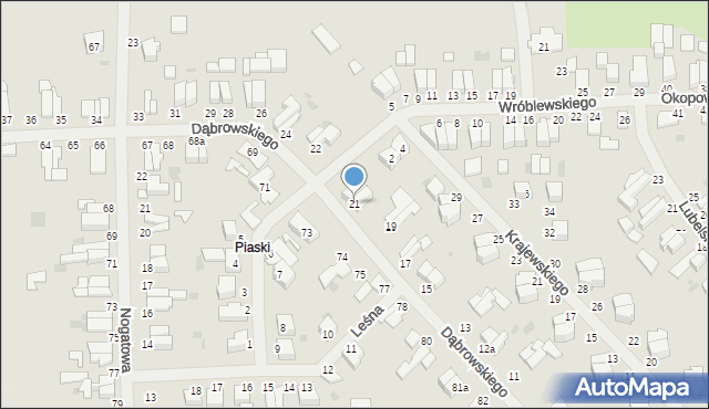 Malbork, Dąbrowskiego Jarosława, gen., 21, mapa Malborka