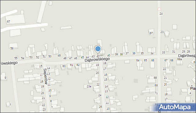 Malbork, Dąbrowskiego Jarosława, gen., 42, mapa Malborka