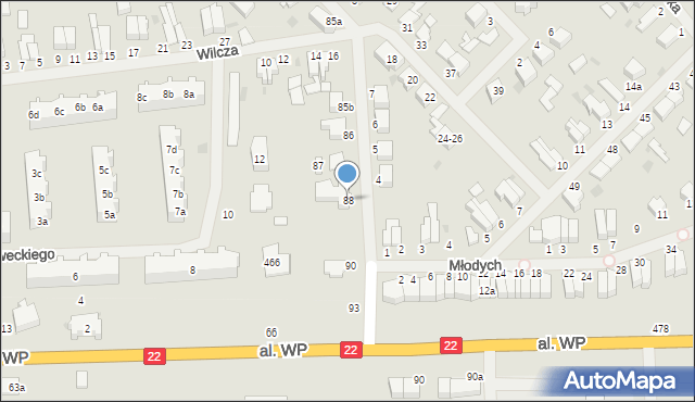 Malbork, Dąbrowskiego Jarosława, gen., 88, mapa Malborka