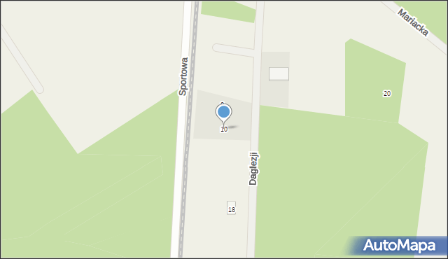 Manowo, Daglezji, 10, mapa Manowo