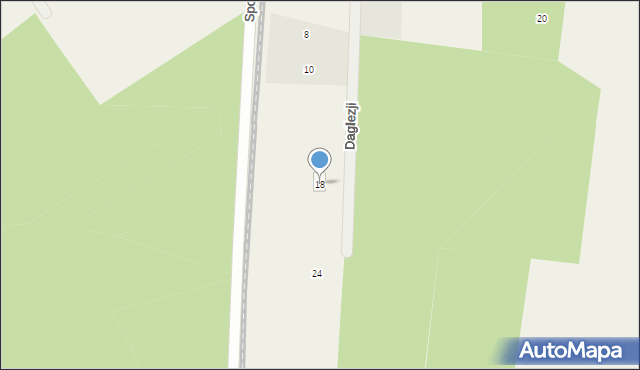 Manowo, Daglezji, 18, mapa Manowo