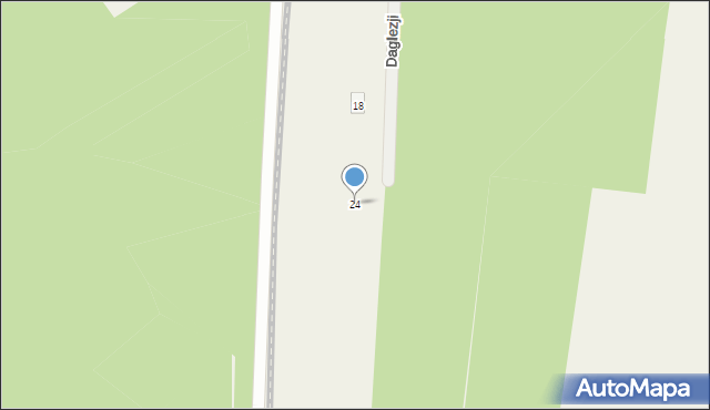 Manowo, Daglezji, 24, mapa Manowo