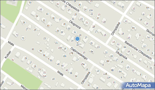 Marki, Dąbrowskiego Henryka, gen., 12, mapa Marki