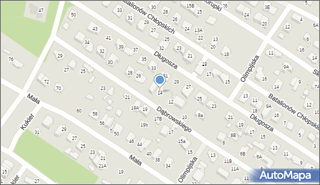 Marki, Dąbrowskiego Henryka, gen., 14, mapa Marki