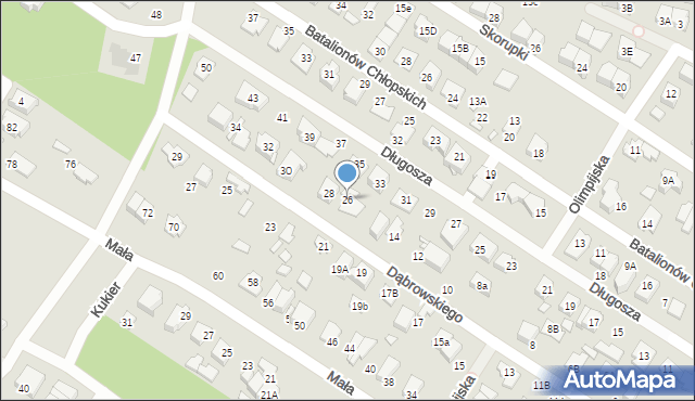 Marki, Dąbrowskiego Henryka, gen., 26, mapa Marki