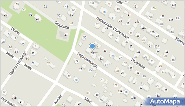 Marki, Dąbrowskiego Henryka, gen., 34, mapa Marki