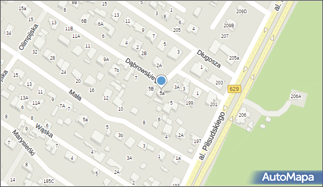 Marki, Dąbrowskiego Henryka, gen., 5a, mapa Marki