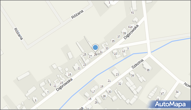 Mechlin, Dąbrowska, 29, mapa Mechlin