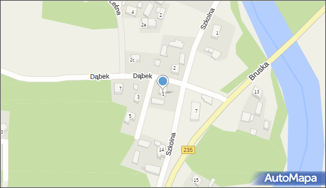Męcikał, Dąbek, 1, mapa Męcikał