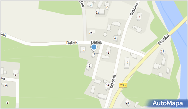 Męcikał, Dąbek, 3, mapa Męcikał