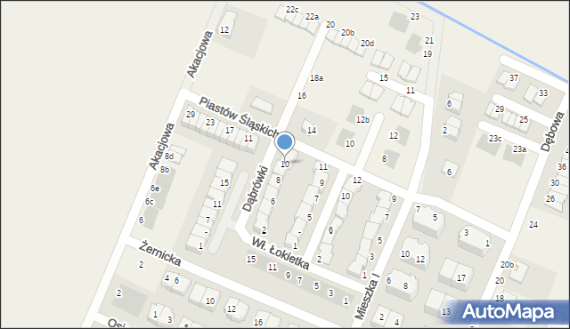 Mędłów, Dąbrówki, 10, mapa Mędłów