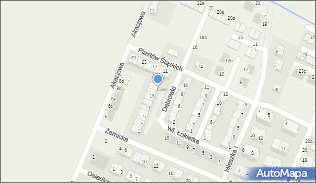 Mędłów, Dąbrówki, 17, mapa Mędłów