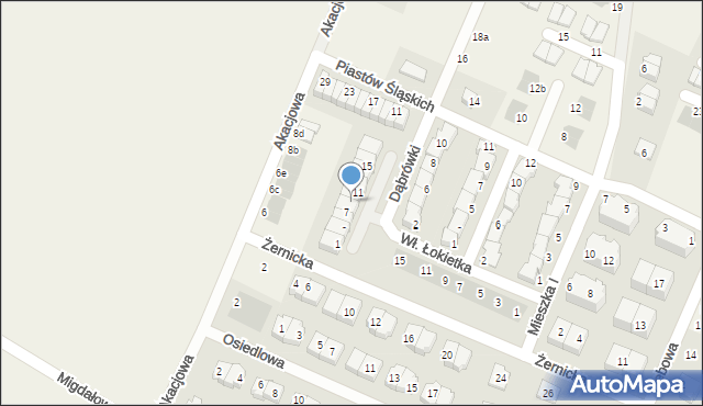 Mędłów, Dąbrówki, 9, mapa Mędłów