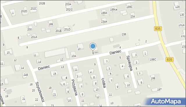 Mętów, Daniec Marii, 6, mapa Mętów