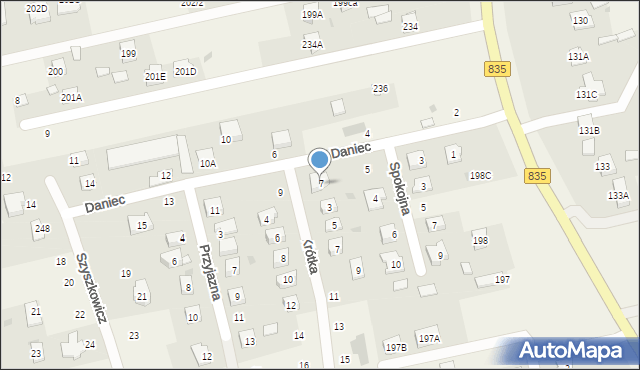 Mętów, Daniec Marii, 7, mapa Mętów