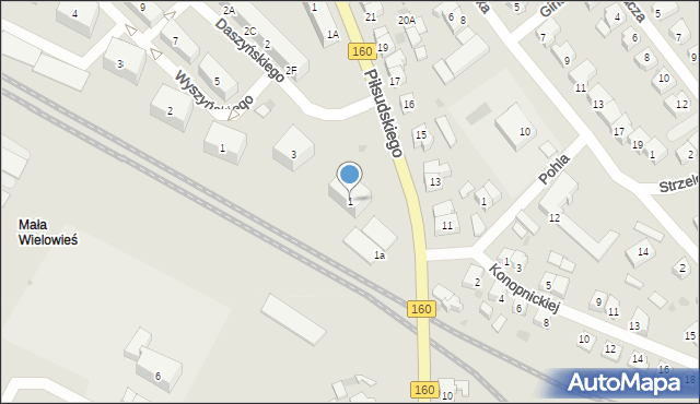 Międzychód, Daszyńskiego Ignacego, 1, mapa Międzychód