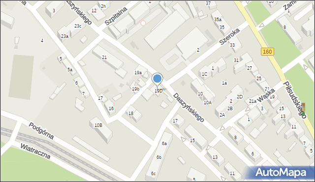 Międzychód, Daszyńskiego Ignacego, 19D, mapa Międzychód