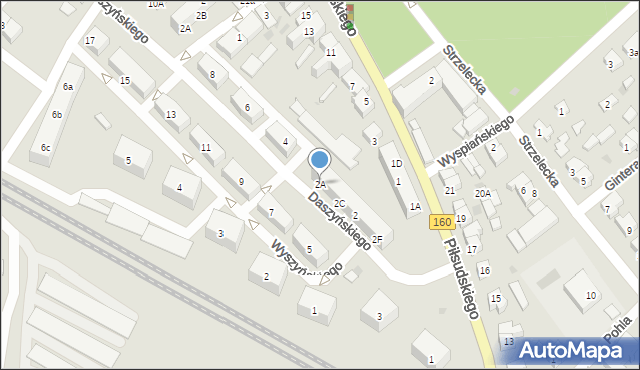 Międzychód, Daszyńskiego Ignacego, 2A, mapa Międzychód