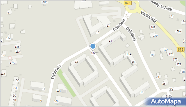 Mielec, Dąbrówki, 14e, mapa Mielca