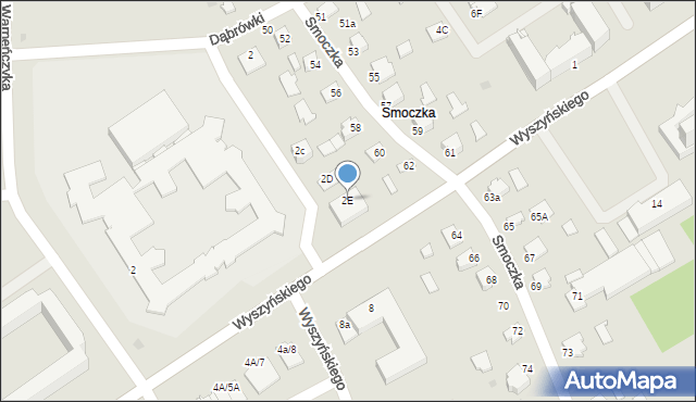 Mielec, Dąbrówki, 2E, mapa Mielca