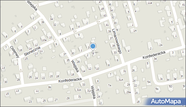 Mielec, Dąbrowskiej Marii, 4, mapa Mielca