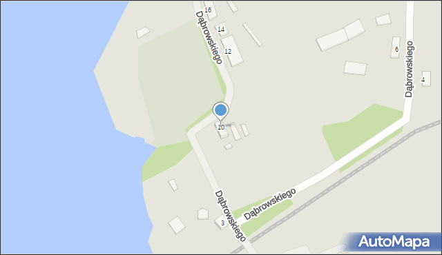 Mikołajki, Dąbrowskiego Henryka, gen., 10, mapa Mikołajki