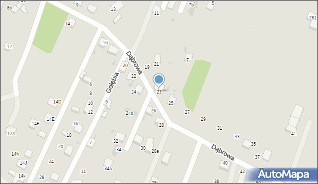 Mikołów, Dąbrowa, 23, mapa Mikołów