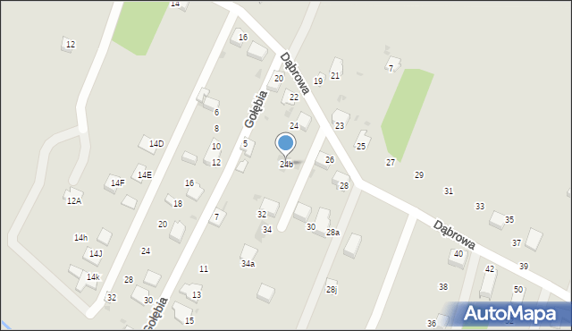 Mikołów, Dąbrowa, 24b, mapa Mikołów