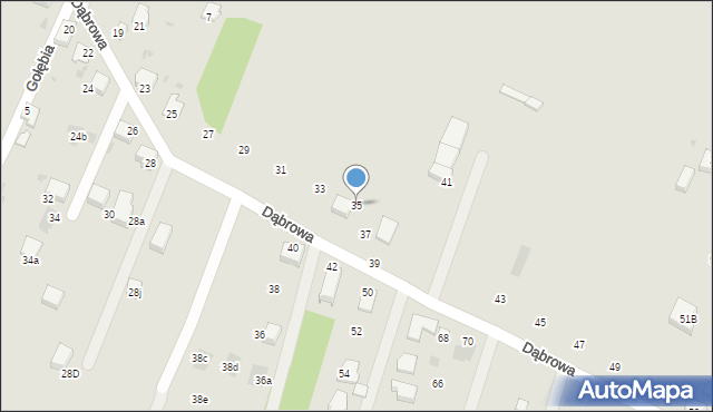 Mikołów, Dąbrowa, 35, mapa Mikołów