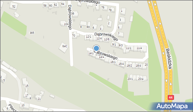 Mikołów, Dąbrowskiego Henryka, gen., 14/3, mapa Mikołów