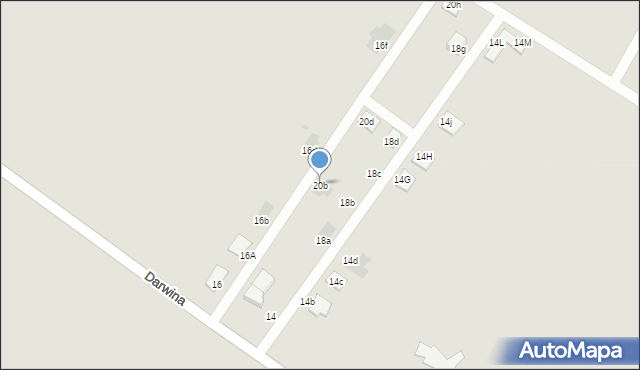Mikołów, Darwina Karola, 20b, mapa Mikołów