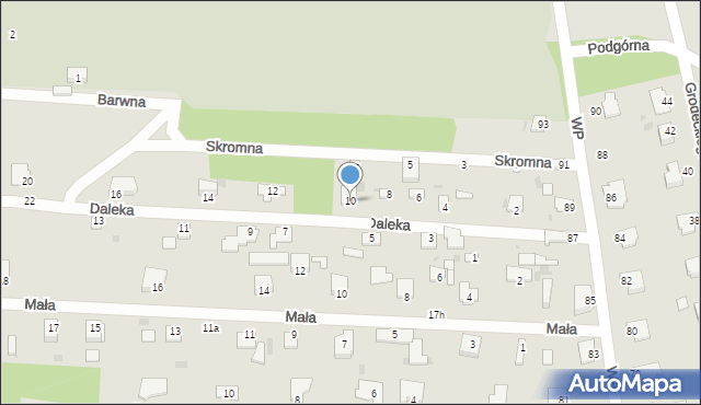 Milanówek, Daleka, 10, mapa Milanówek