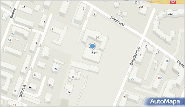 Mińsk Mazowiecki, Dąbrówki, 10A, mapa Mińsk Mazowiecki